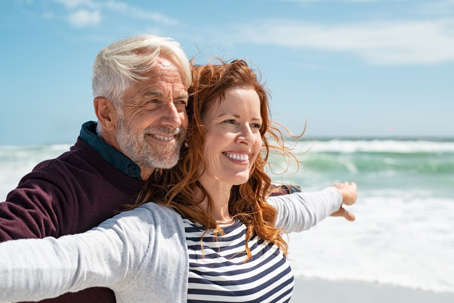 Couple at a seaside 